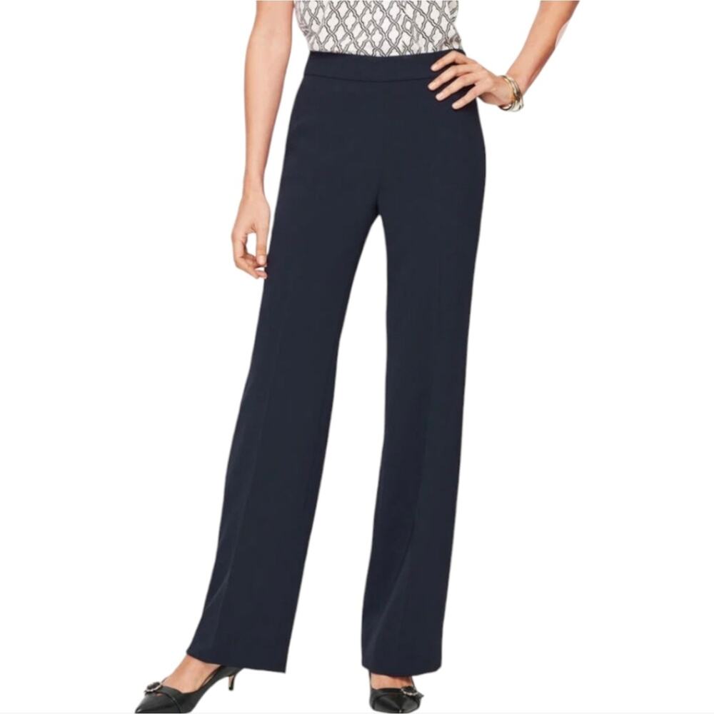 Talbots Wide Leg Super Comfy Easy Travel Dress Pants Plus Size 24W New!